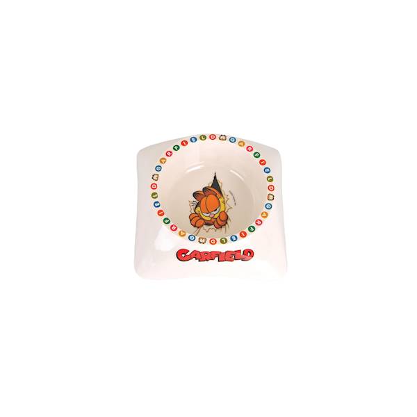 GARFIELD MISKA Z MELAMINY DLA KOTA BIAŁA/SZARA