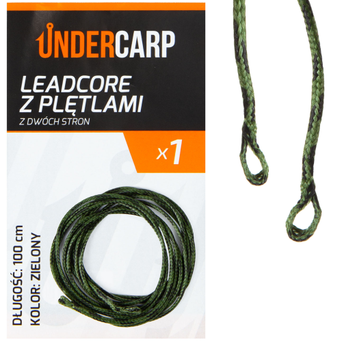 UNDERCARP LEADCORE Z PĘTLAMI Z DWUCH STRON 100CM