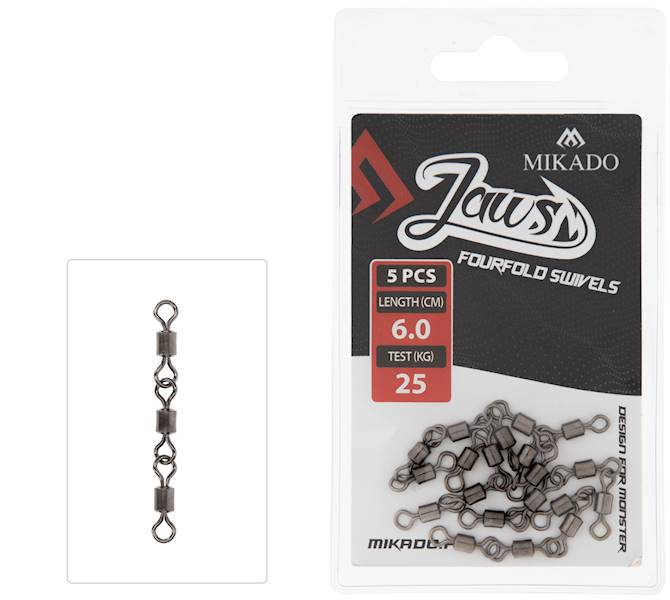 KRĘTLIK - JAWS FOURFOLD SWIVELS - 25kg