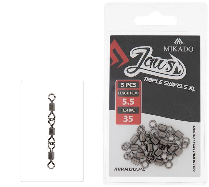 KRĘTLIK - JAWS TRIPLE SWIVELS XL - 35kg