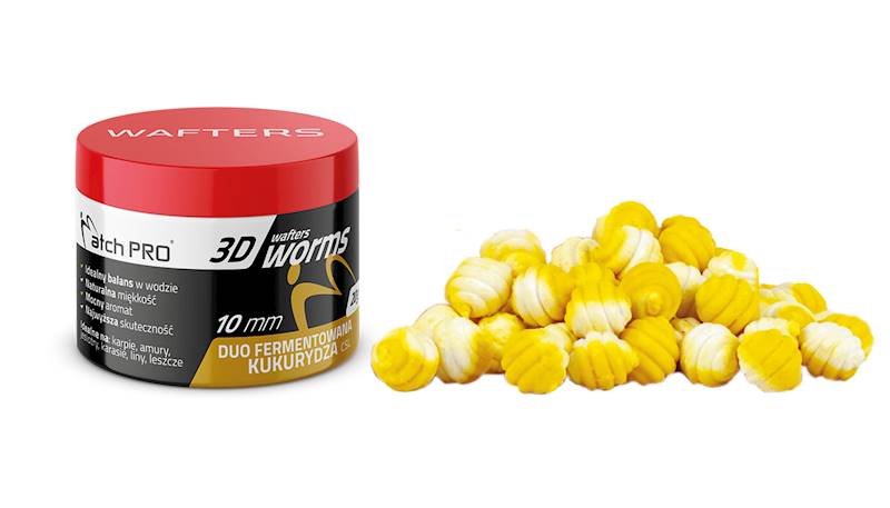 3D WAFTERS WORMS 10MM DUO FERMENTOWANA KUKURYDZA 