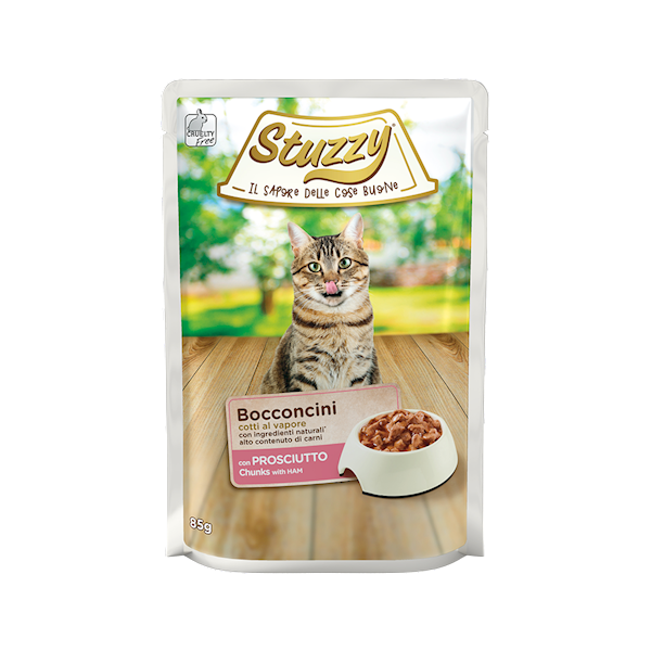 STUZZY CAT SASZETKA Z SZYNKĄ 85G
