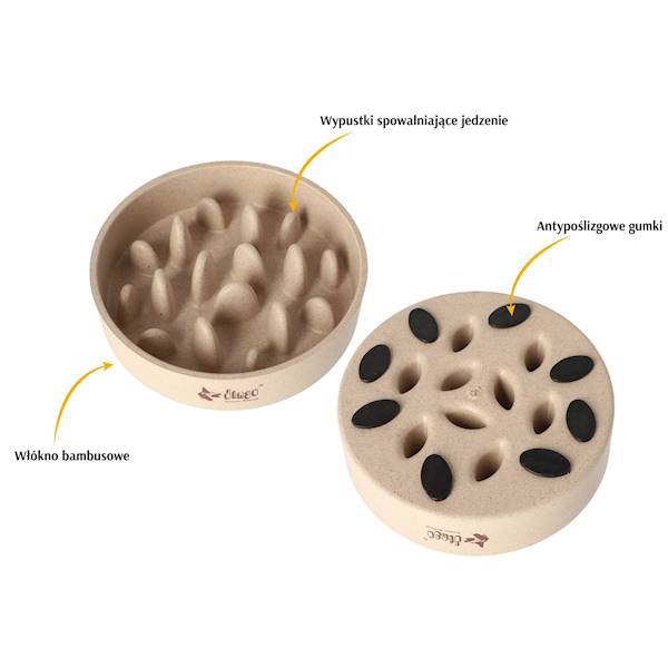 MISKA SPOWALNIAJĄCA JEDZENI DLA PSA. ROZM.M 600ML