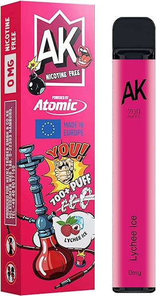 Jednorazowy AK Hookah 700 Lychee Ice 0mg
