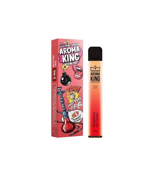 Jednorazowy AK Hookah 700 Strawberry Ice Cream 0mg