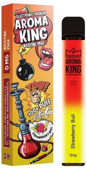 Jednorazowy AK Hookah 700 Strawberry Bull 0mg