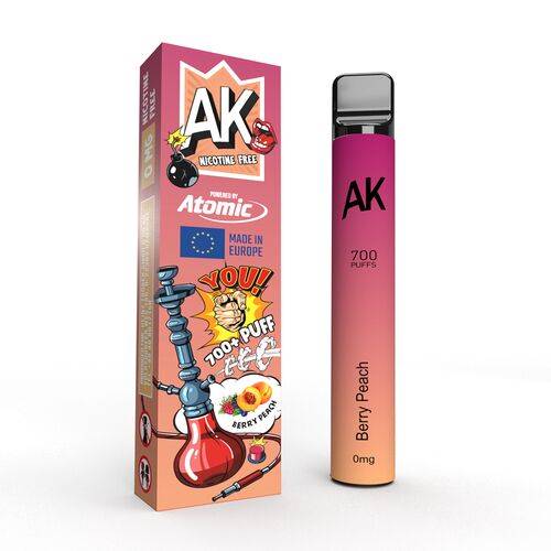 Jednorazowy AK Hookah 700 Berry Peach 0mg