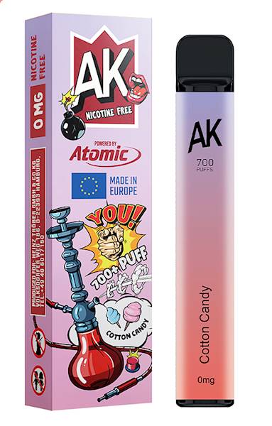 Jednorazowy AK Hookah 700 Cotton Candy 0mg