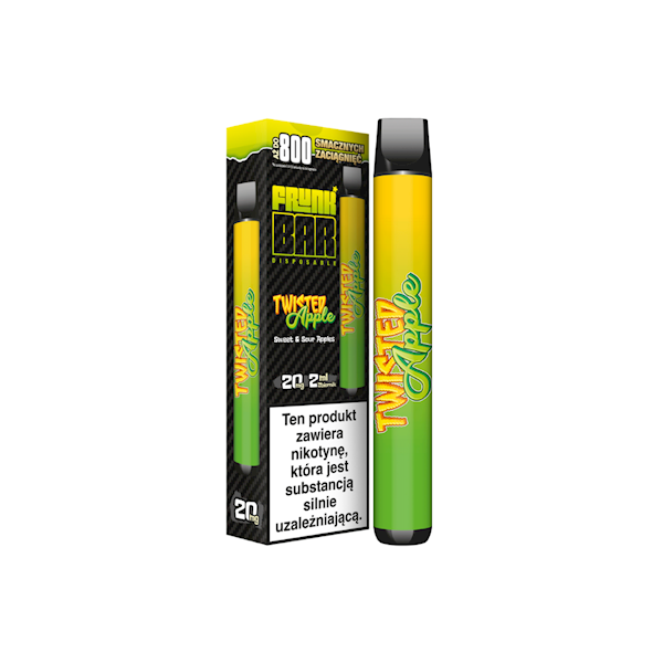 Jednorazowy FRUNK BAR Twisted Apple 800 20mg