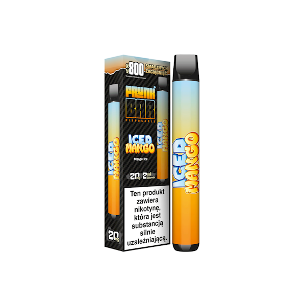 Jednorazowy FRUNK BAR Iced Mango 800 20mg