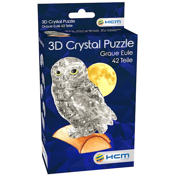 CRYSTAL PUZZLE - SOWA (SZARA)