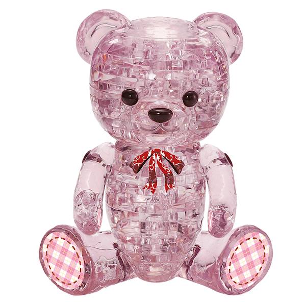 CRYSTAL PUZZLE - MIŚ LILY (RÓŻOWY)