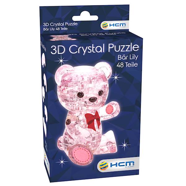 CRYSTAL PUZZLE - MIŚ LILY (RÓŻOWY)