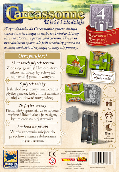 CARCASSONNE PL 3 ED. 4. WIEŻE I ZŁODZIEJE
