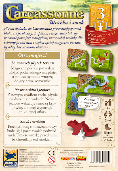 CARCASSONNE PL 3 ED. 3.WRÓŻKA I SMOK