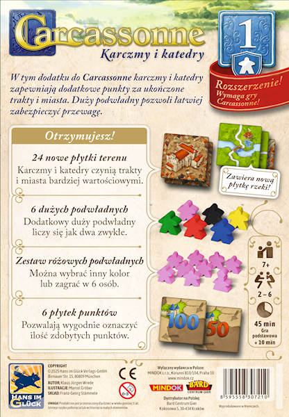 CARCASSONNE PL 3 ED. 1. KARCZMY I KATEDRY