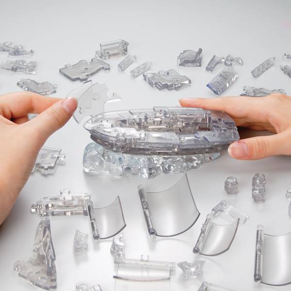 CRYSTAL PUZZLE DUŻE - STATEK PIRACKI (CZARNY)