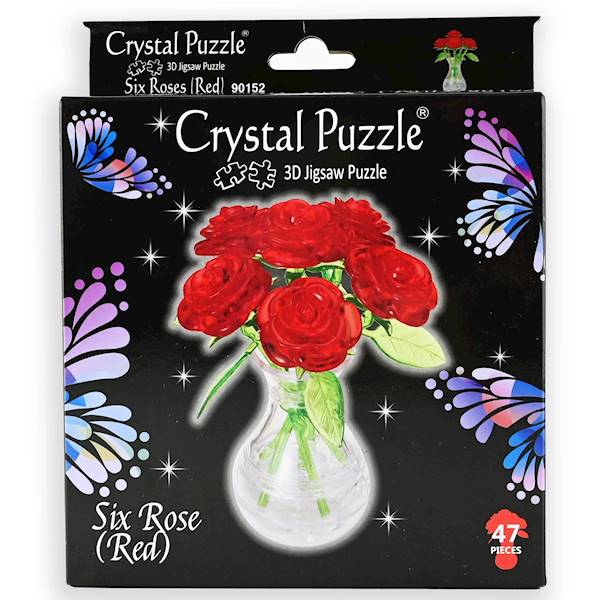 CRYSTAL PUZZLE - RÓŻE CZERWONE W WAZONIE
