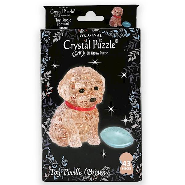 CRYSTAL PUZZLE - PUDEL (BRĄZOWY)