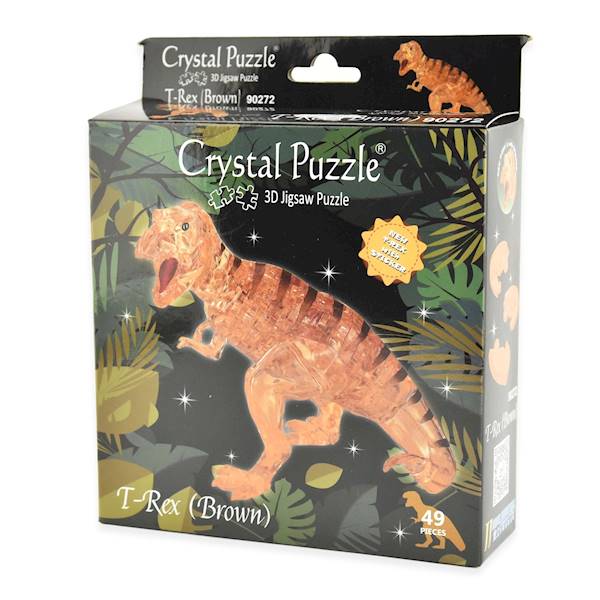 CRYSTAL PUZZLE - DINOZAUR T-REX (BRĄZOWY)
