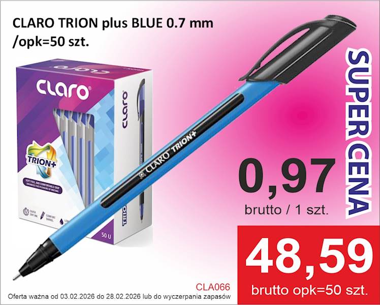 CLARO TRION plus BLUE 0.7 mm /opk=50 szt.