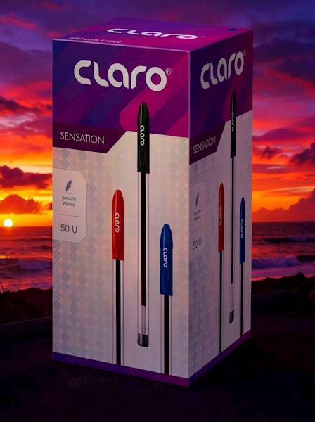 Długopisy CLARO SENSATION C-101 BLUE1mm opk=50 szt