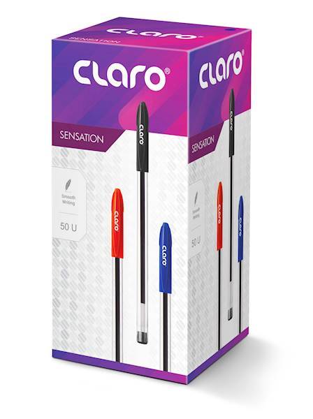 Długopisy CLARO SENSATION C-101 BLUE1mm opk=50 szt