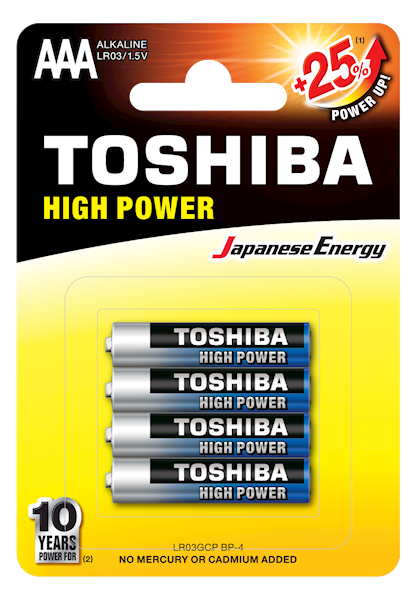 TOSHIBA LR03/4 BL HIGH POWER /48-192/