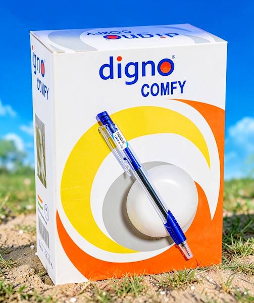 Długopisy DIGNO COMFY MATT RED 0.7mm/opk=50 szt