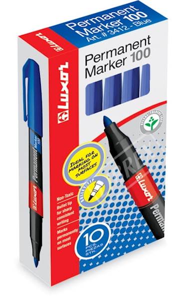 LUXOR PERMANENT MARKER 100 GREEN/ opk=10 szt