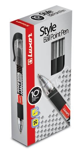 LUXOR STYLE  BALL PEN RED 0.7 mm /opk=10 szt.