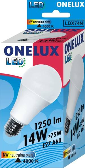 ONELUX LED E27 A60 14W 1250 lm 4000K 75W (A)