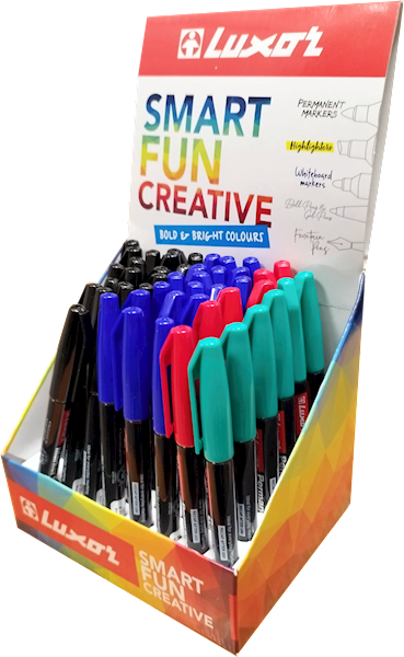 LUXOR PERMANENT MARKER 100 MIX color/BOX=48 szt