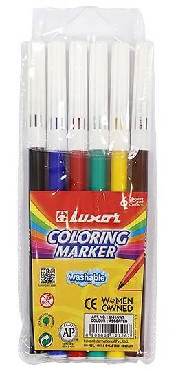 LUXOR FLAMASTER COLOUR MIX /kpl=6 szt/OP=24kpl