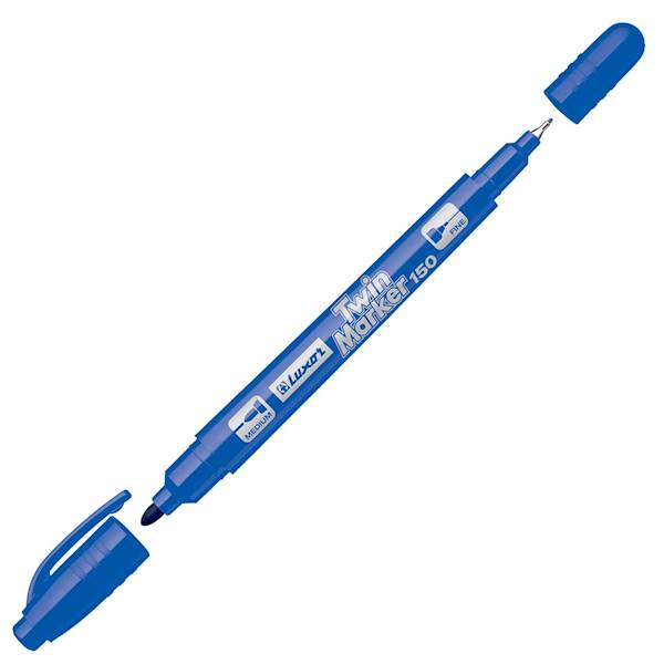 LUXOR PERMANENT MARKER 150 BLUE dwustr/opk=12 szt