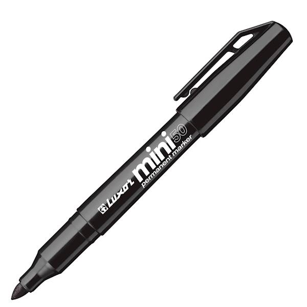 LUXOR MINI PERMANENT MARKER 50 BLACK/ opk=12 szt