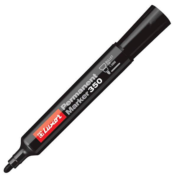 LUXOR PERMANENT MARKER 350 BLACK/ opk=12 szt.