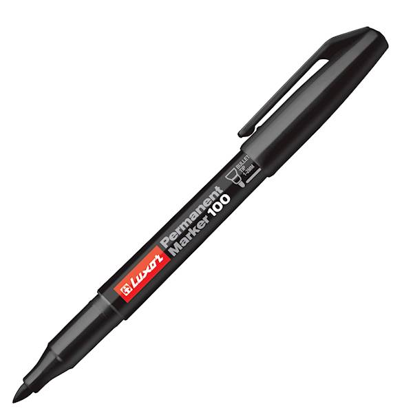 LUXOR PERMANENT MARKER 100 BLACK/opk=12 szt