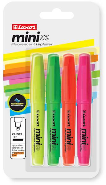 LUXOR MINI HIGHLITER MIX color(4000) /BL=4 szt.  