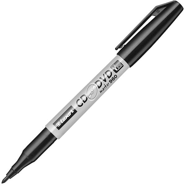 LUXOR CD&DVD MARKER BLACK (3501) opk=12 szt