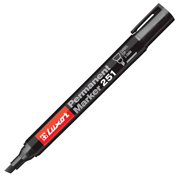 LUXOR PERMANENT MARKER 251 BLACK SKOŚNY/opk=12 