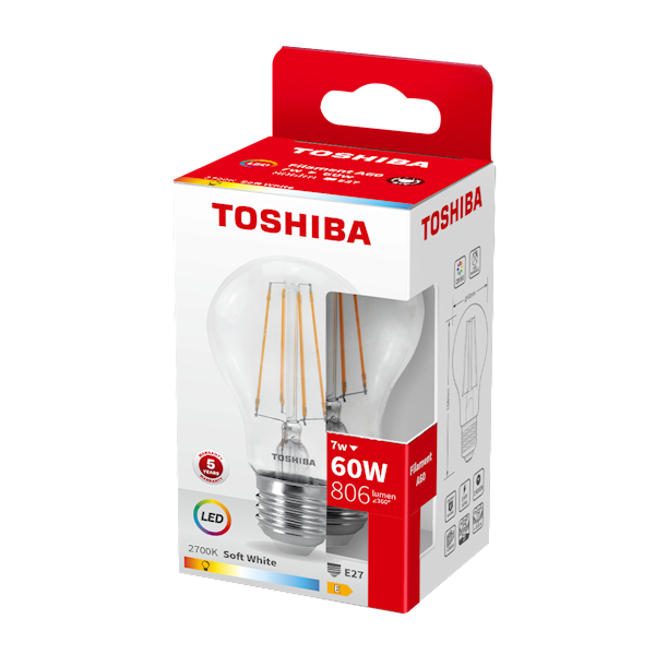 LED TOS.FILAMENT A60 E27 7W 806lm  2700K/ 60W
