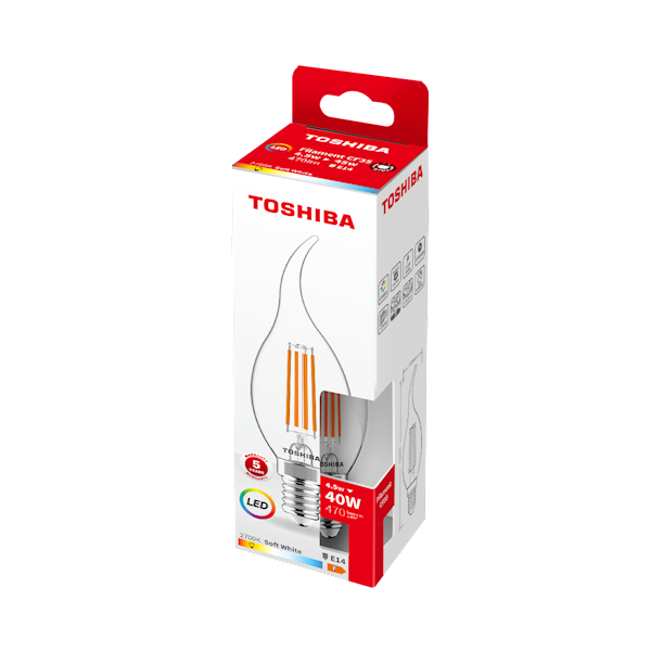 LED TOS.FILAMENT CF35 E14 4.5W 2700K 40W płom.DIM