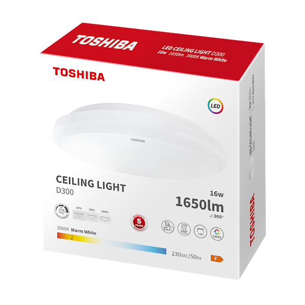 TSB LED CEILING D300 16W 1650lm 4000K 3RIGHT/3stp.