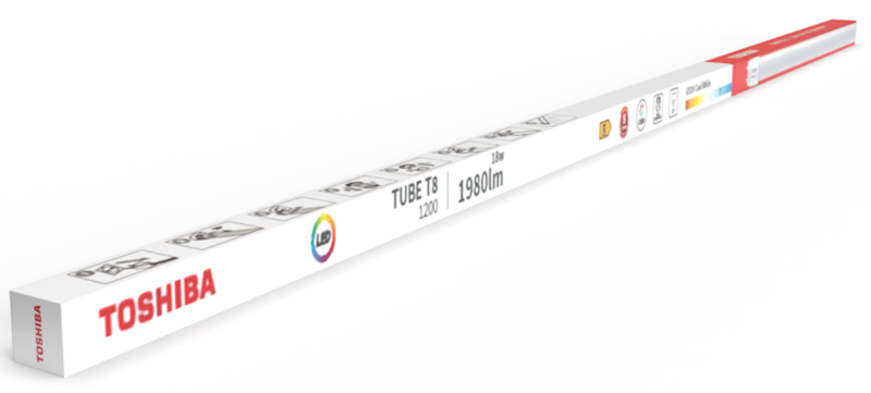 TOSHIBA LED T8 18W 1980lm 1200mm 6500K  /25