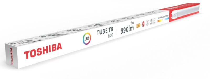 TOSHIBA LED T8 9W 990lm 600mm 4000K /25