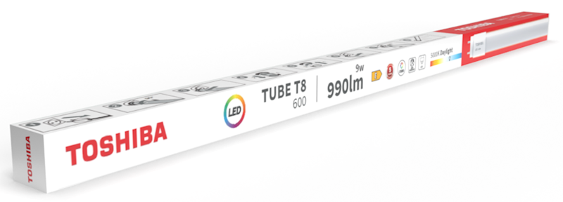 TOSHIBA LED T8 9W 990lm 600mm 5000K /25