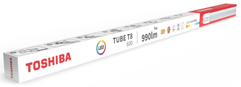 TOSHIBA LED T8 9W 990lm 600mm 6500K /25