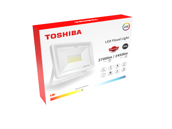 TOSHIBA FLOOD LIGHT30W 2450 lm 4000K IP65 /WHITE
