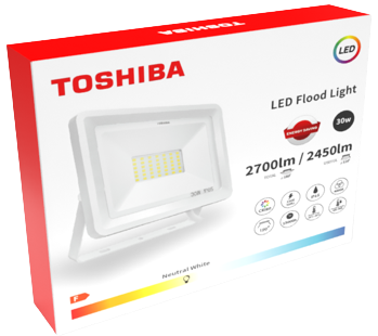 Naświetlacz TOSHIBA FLODLIGHT 30W 2450lm 4000K /W